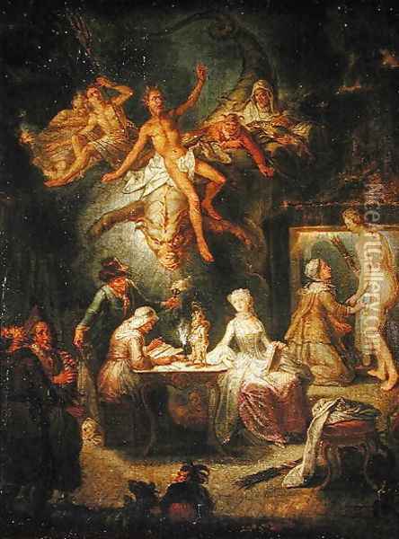 The First Experiment Oil Painting - Gabriel Jacques de Saint-Anton
