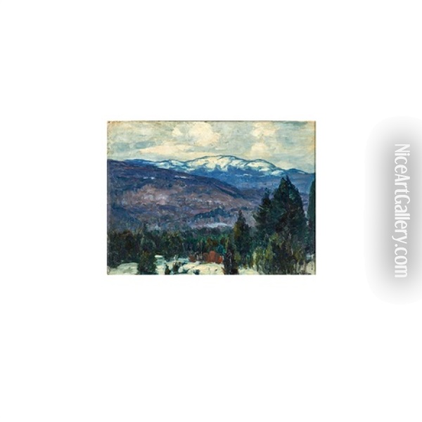 Mountain Peace Oil Painting - John Fabian Carlson