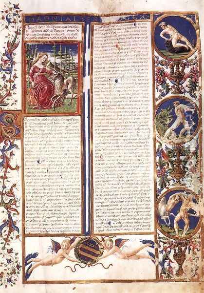 First page of the Codex De Animalibus Oil Painting - Francesco Di Giorgio Martini