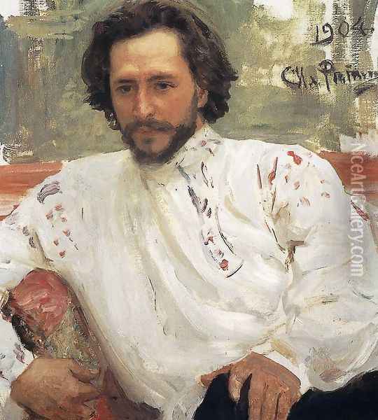 Portrait of writer Leonid Nikolayevich Andreyev Oil Painting - Ilya Efimovich Efimovich Repin