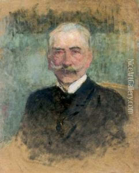 Portret Mezczyzny, 1900 - 1905 R. Oil Painting - Olga Boznanska