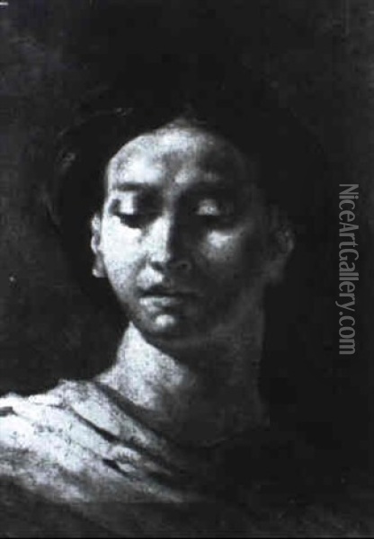 Femme En Buste Oil Painting - Eugene Delacroix