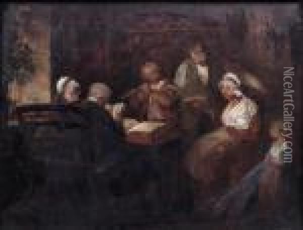 The Cotter's Saturday Night Oil Painting - Sir David Wilkie