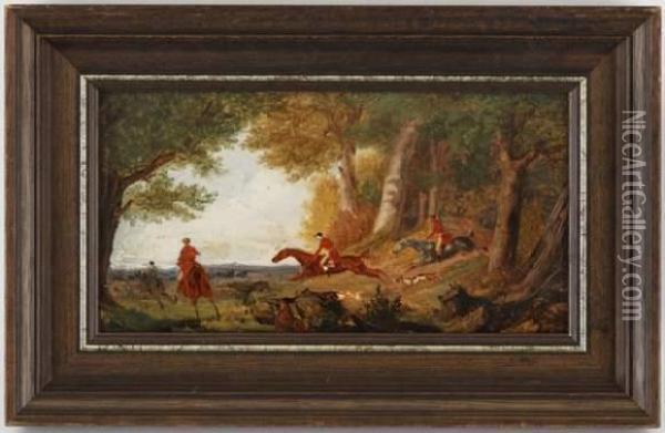 La Chasse A Courre Oil Painting - Charles Humbert