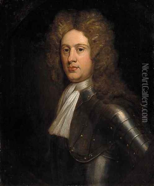 Portrait of a gentleman Oil Painting - Sir John Baptist de Medina
