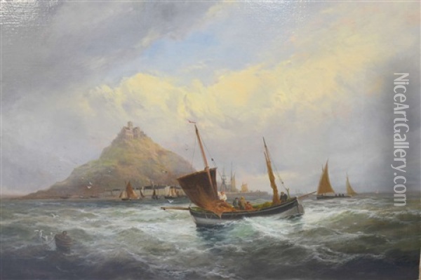 Sailing Off St. Michael's Mount Oil Painting - George Henry Jenkins