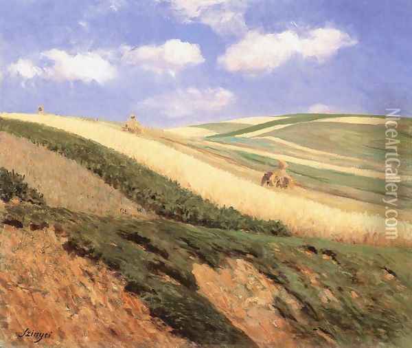 Field 1909 Oil Painting - Pal Merse Szinyei