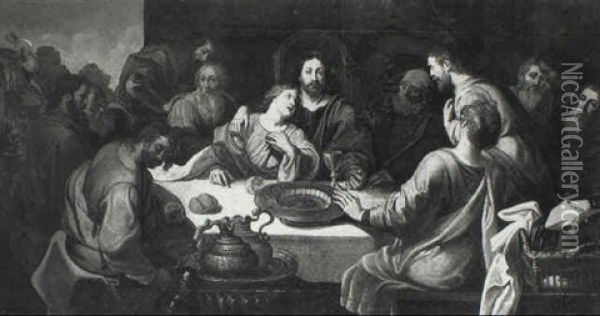 The Last Supper Oil Painting - Erasmus Quellinus II