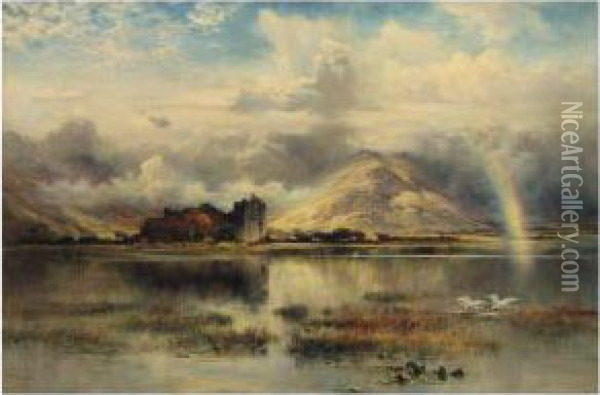 Head Of Loch Awe And Kilchurn Castle Oil Painting - Keeley Halswelle
