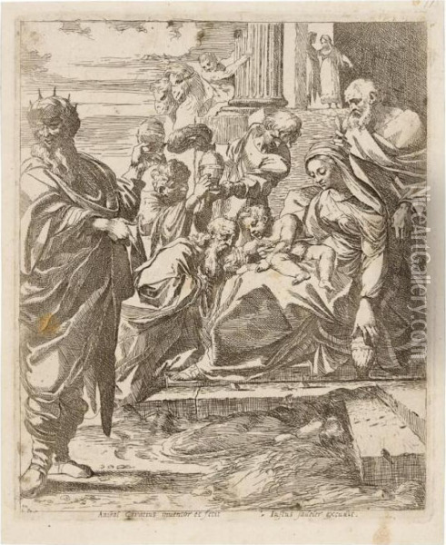 L'adorazione Dei Magi Oil Painting - Guido Reni