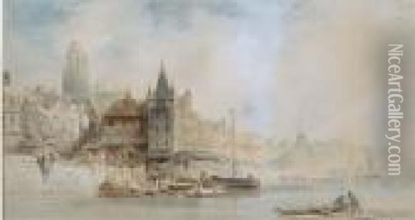 Carden, On The Moselle Oil Painting - William Callow