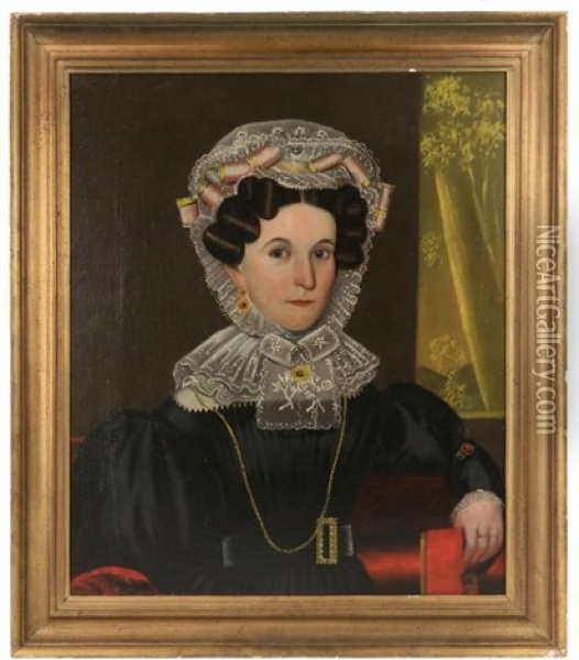 Portrait Of Electa Stoddard Hale Oil Painting - John Sherburne Blunt