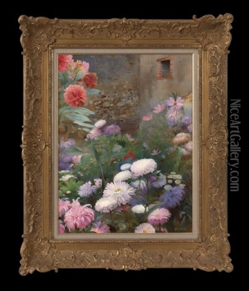 Garden In Spring Oil Painting - Paul Alexandre Alfred Leroy