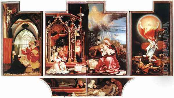 Isenheim Altarpiece (second View) 1515 Oil Painting - Matthias Grunewald (Mathis Gothardt)