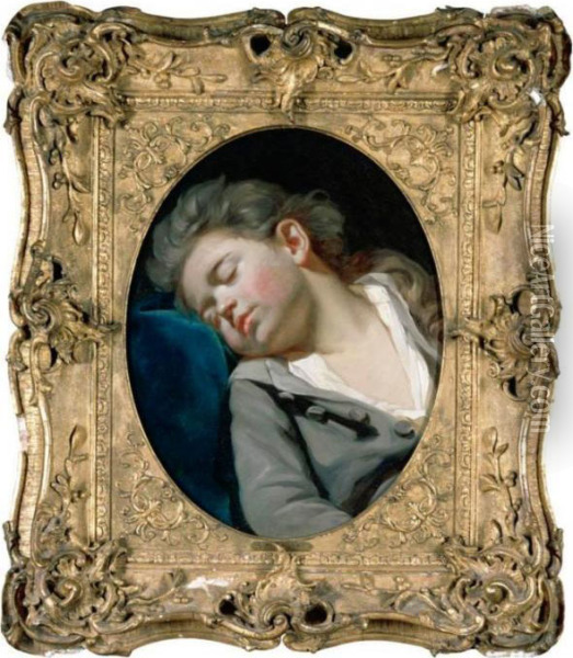 A Sleeping Boy Oil Painting - Etienne Aubry