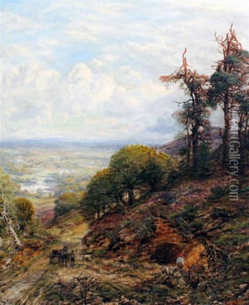 Gloucestershire Landscape Oil Painting - George William Mote