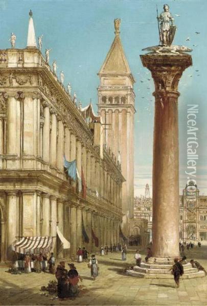 The Piazzetta Oil Painting - Henry Courtney Selous