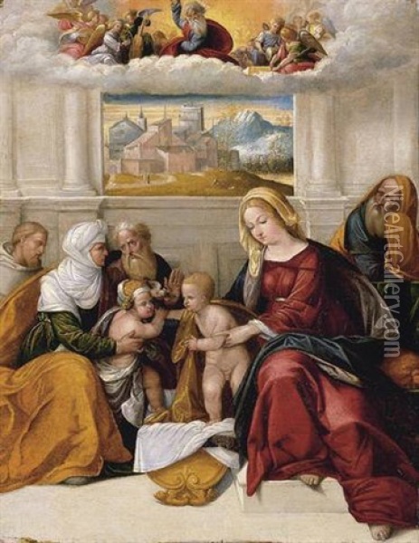 Holy Family Oil Painting - Benvenuto Tisi da Garofalo