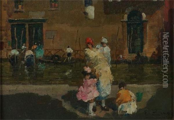 Traghetto Della Maddalena Oil Painting - Erma Zago