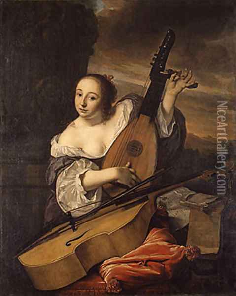 The Musician 1662 Oil Painting - Bartholomeus Van Der Helst