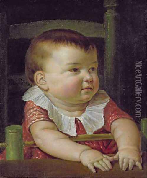 Otto Sigismund 1803-1839 Son of the Artist, 1805 Oil Painting - Philipp Otto Runge