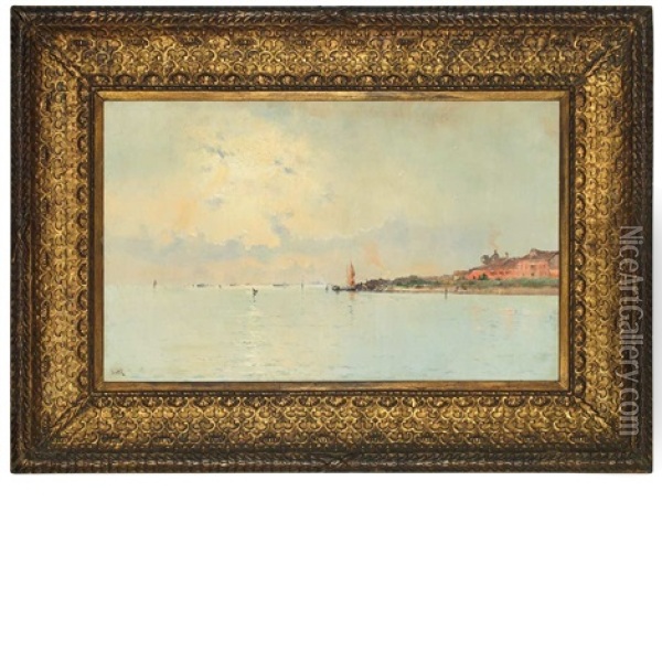 View Of Giudecca, Venice Oil Painting - Marie Joseph Leon Clavel