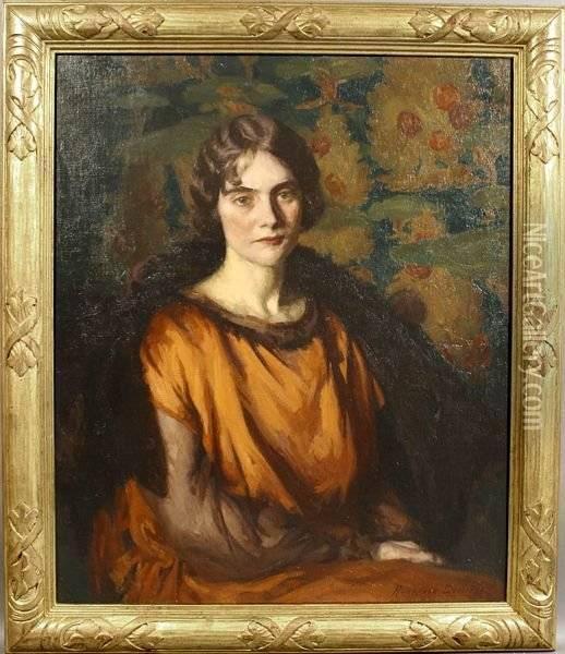 Portrait Of A Woman In An Elegant Interior Oil Painting - Mary Rosamond Coolidge