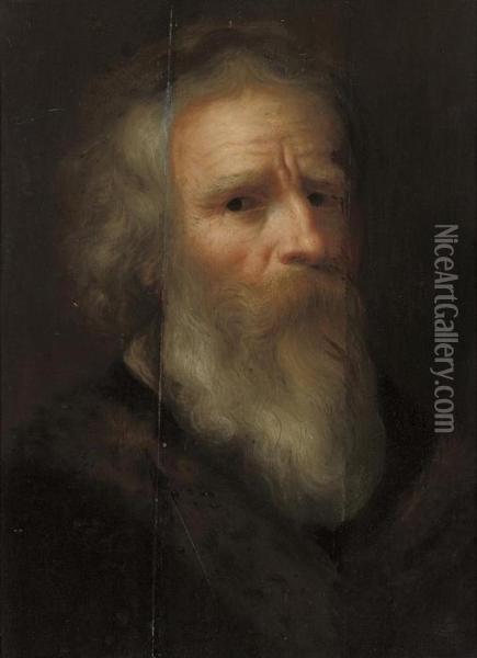 Head Of A Bearded Man Oil Painting - Jan Lievens