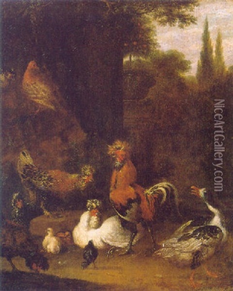 Geflugelhof Oil Painting - Pieter Casteels III