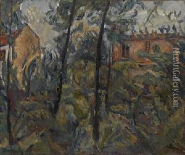 Landscape With Houses Oil Painting - Chaim Soutine