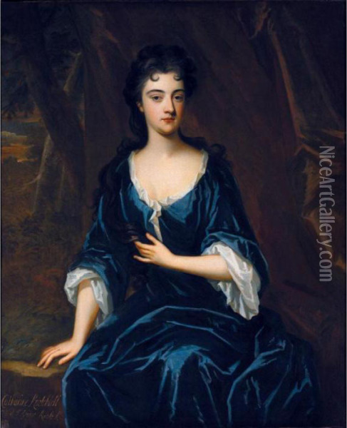 Portrait Of Catherine Knatchbull, Lady Rooke Oil Painting - Sir Godfrey Kneller