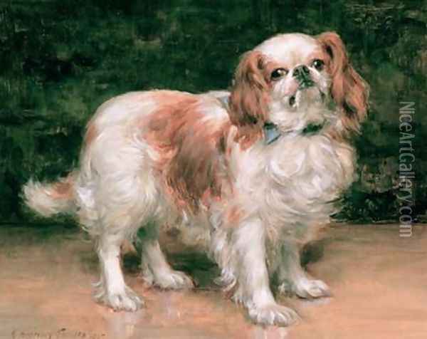 King Charles Spaniel Oil Painting - Georges Sheridan Knowles
