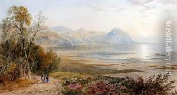 'penmaenmawr Bay, North Wales' And 'scene Ontaly-y-llyn, North Wales' Oil Painting - Cornelius Pearson