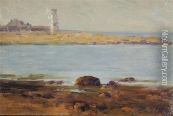 Scituate Lighthouse Oil Painting - Dawson Dawson-Watson