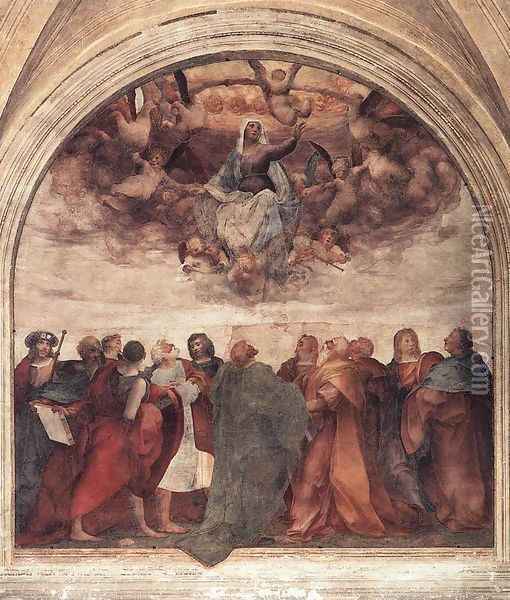 Assumption of the Viorgin Oil Painting - Fiorentino Rosso