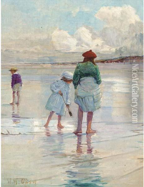 At The Seaside Oil Painting - Walter Bonner Gash