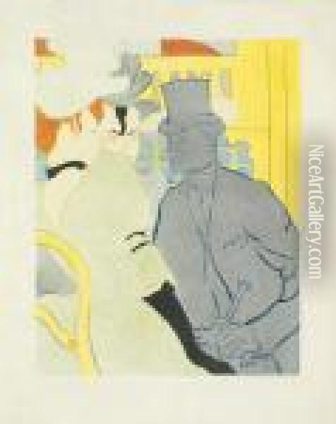 L'anglais Au Moulin Rouge (delteil 12; Adriani 7; Wittrock 2) Oil Painting - Henri De Toulouse-Lautrec