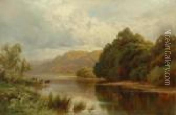 Natures Mirror, The Thames Near Cliefden Oil Painting - Henry Hillier Parker