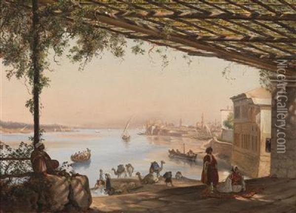 Cairo Scene Oil Painting - Edmund Berninger