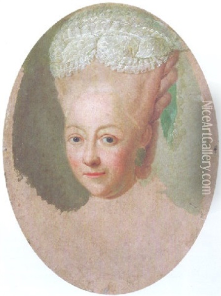 Luise Friedericke, Duchess Of Mecklenburg-schwerin Oil Painting - Georges David Mathieu