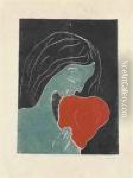 The Heart Oil Painting - Edvard Munch