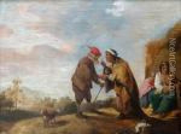La Diseuse De Bonne Aventure Oil Painting - David The Younger Teniers