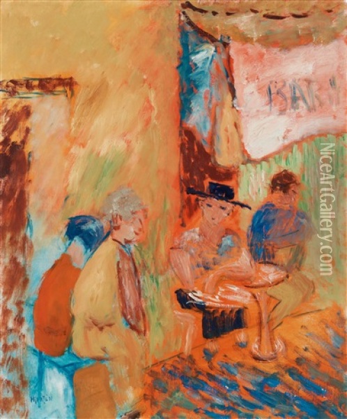 Sjomansbaren (the Sailor Bar) Oil Painting - Sigrid (Maria) Hjerten