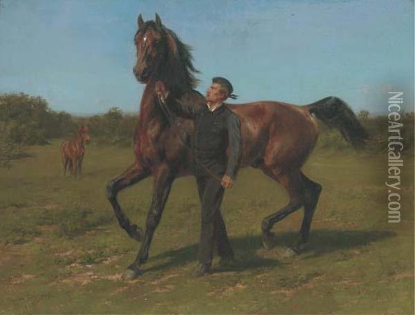 The Racehorse Oil Painting - Rosa Bonheur