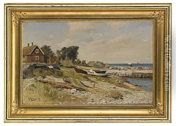 Sommardag, Arilds Lage Oil Painting - Gustaf Rydberg