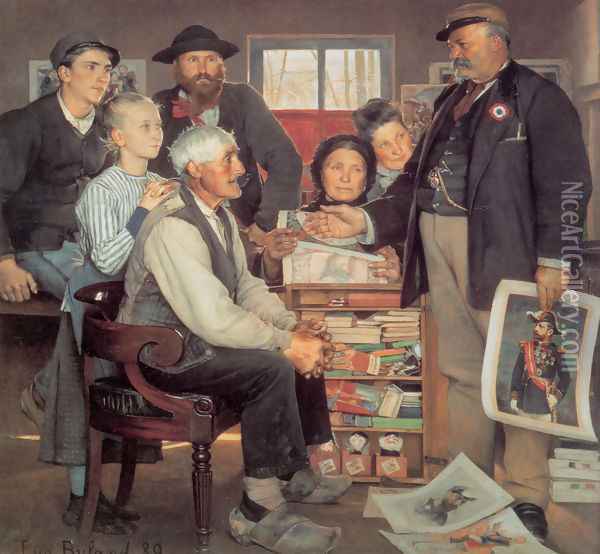 Scéne de propagande (Propaganda Campaign) Oil Painting - Jean-Eugene Buland