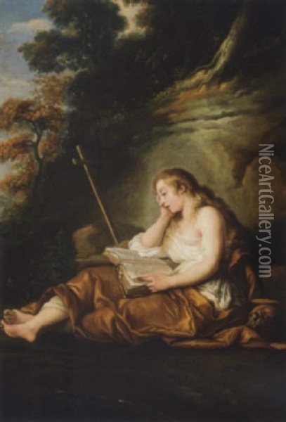 The Penitent Magdalene Oil Painting - Francois Lemoyne