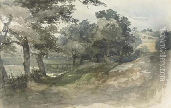 A Shady Lane, Tunbridge Wells, Kent Oil Painting - John Middleton