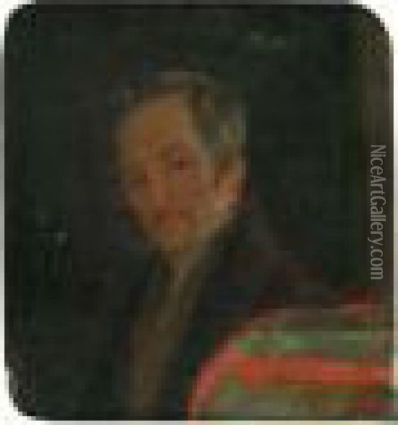 Alphonse De Lamartine (1790-1869) Oil Painting - Jean Baptiste Isabey