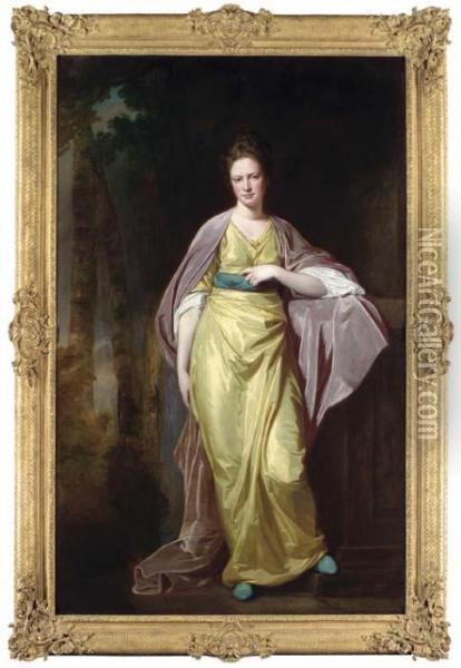 Portrait Of Mrs Ellen Morewood Oil Painting - George Romney